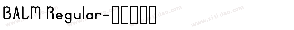 BALM Regular字体转换